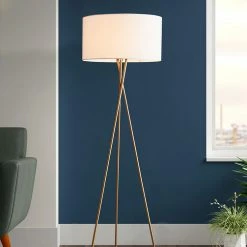 Staunton And Henry Lighting Miro Gold Tripod Floor Lamp