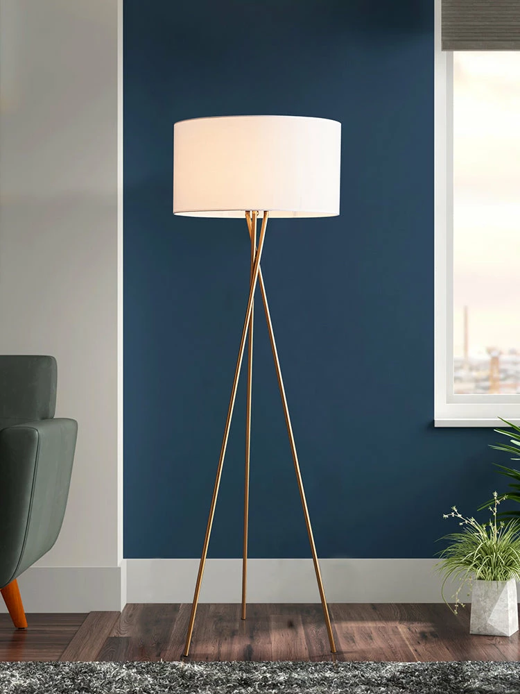 Staunton And Henry Lighting Miro Gold Tripod Floor Lamp