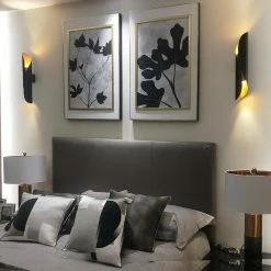 Staunton And Henry Black And Gold Wall Light