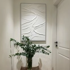 Staunton And Henry Wall Decor Modern Abstract White Oil Painting