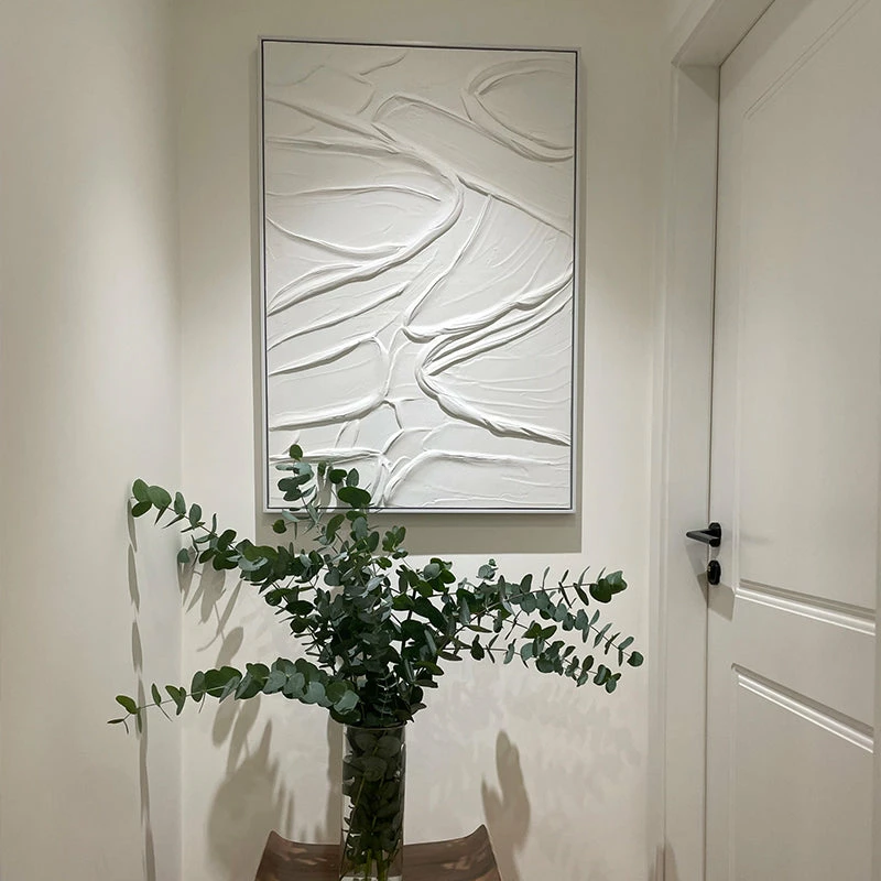 Staunton And Henry Wall Decor Modern Abstract White Oil Painting