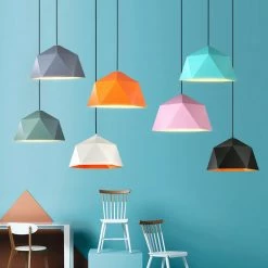 Staunton And Henry Macaron Color Geometric Pendant Light Lighting