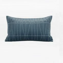 Staunton And Henry Amrin Stitched Blue Throw Cushion