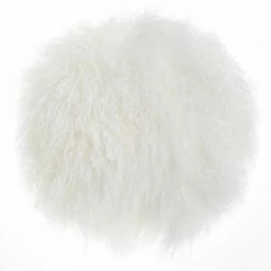 Staunton And Henry Home Accessories Plush Tibetan Wool Sheepskin Throw Cushion