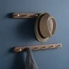 Staunton And Henry Walnut Coat Rack With Brass Hooks