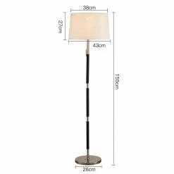Staunton And Henry Mila Metal Floor Lamp White Shade Lighting