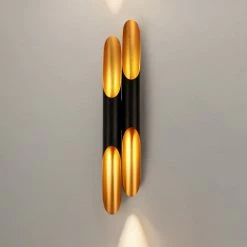 Staunton And Henry Black And Gold Wall Light