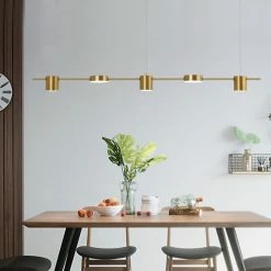 Staunton And Henry Lighting Modern Linear Gold Hanging Track Lights