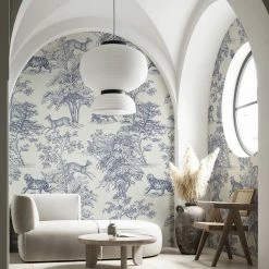 Staunton And Henry Wall Decor French Blue Forest Wallpaper