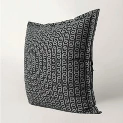 Staunton And Henry Modern Black And Grey Throw Cushion