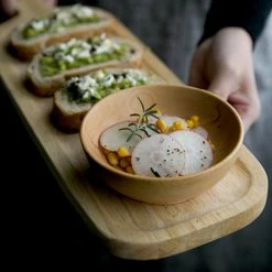 Staunton And Henry Kitchen Handmade Oak Wood Serving Platter - Long