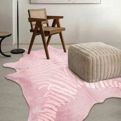 Staunton And Henry Premium Zebra Print White Faux Cowhide Rug Rugs