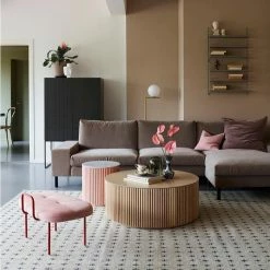 Staunton And Henry Furniture Art Deco Solid Wood Round Coffee Table