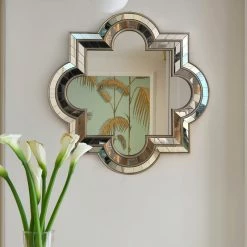 Staunton And Henry Cloverleaf Art Deco Decorative Wall Mirror