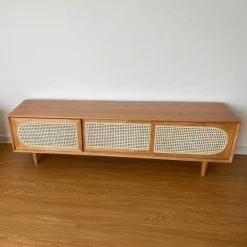 Staunton And Henry Furniture Retro Japanese Wood TV Cabinet