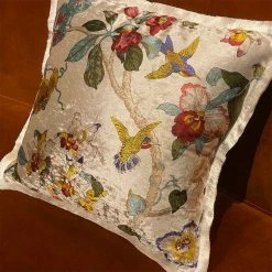 Staunton And Henry Velvet Oriental Garden Throw Cushion