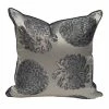 Staunton And Henry Floral Embroidered Satin Throw Cushion