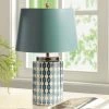 Staunton And Henry Lighting Teal Table Lamp With Gold Trim