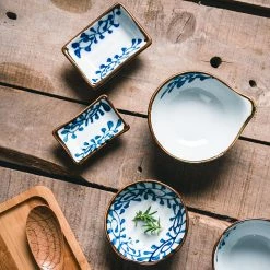 Staunton And Henry Kitchen Akari Blue And White Japanese Sauce Dish