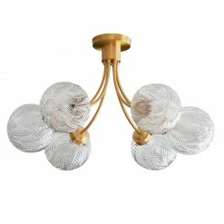 Staunton And Henry Lighting Vintage Style Glass Globes Chandelier