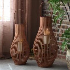 Staunton And Henry Kuta Bamboo Floor Lantern Home Accessories