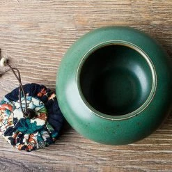 Staunton And Henry Kitchen Jade Green Oriental Tea Canister