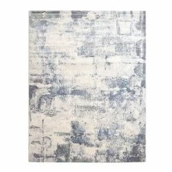 Staunton And Henry Abstract Pattern Blue And Beige Rug Rugs