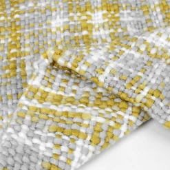 Staunton And Henry Home Accessories Yellow & Grey Throw Blanket With Tassles