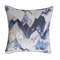 Staunton And Henry Alpine Blue Mountains Throw Cushion