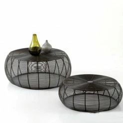 Staunton And Henry Furniture Black Wire Mesh Coffee Table