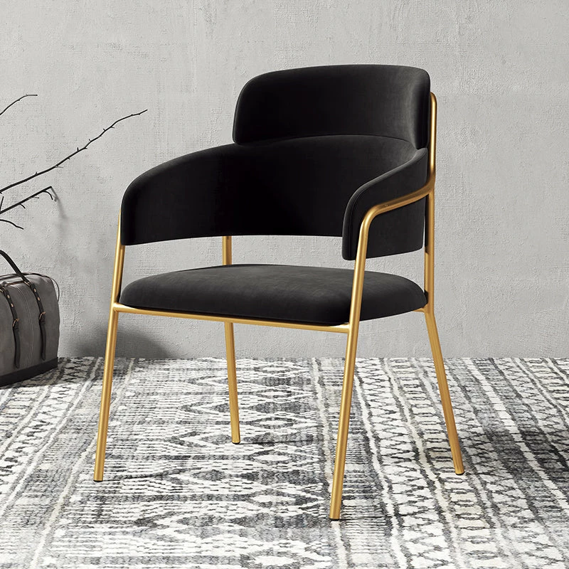 Staunton And Henry Millie Velvet Dining Chairs With Gold Legs (Set Of 2)