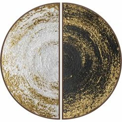 Staunton And Henry Wall Decor Modern Round Black And Gold Framed Wall Art