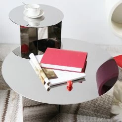 Staunton And Henry Furniture Modern Slimline Round Coffee Table