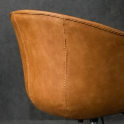 Staunton And Henry Hayden Swivel Saddle Tan Armchair Furniture