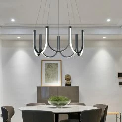 Staunton And Henry Lighting Modern Art Deco U Shape Chandelier