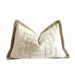Staunton And Henry Elegant Cotton And Jute Throw Cushion Cover Home Accessories