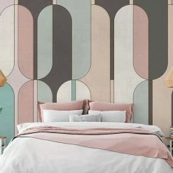 Staunton And Henry Midcentury Muted Tone Wallpaper Wall Decor