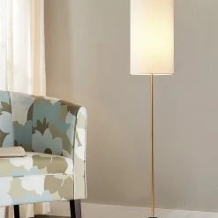 Staunton And Henry Iimari Slim Gold Floor Lamp Lighting