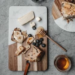 Staunton And Henry Marble And Wood Serving Board Kitchen