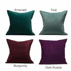 Staunton And Henry Home Accessories Anais Velvet Plain Throw Cushions