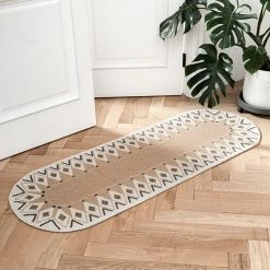 Staunton And Henry Rugs Bea Khaki Wool Runner Rug