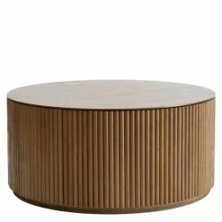 Staunton And Henry Furniture Art Deco Solid Wood Round Coffee Table