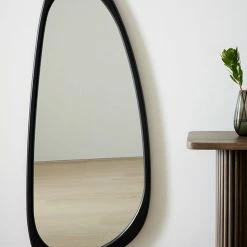 Staunton And Henry Furniture Indra Asymmetrical Solid Wood Floor Mirror