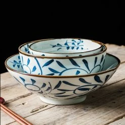 Staunton And Henry Akari Blue And White Japanese Ramen Bowl Kitchen