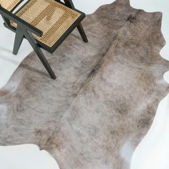 Staunton And Henry Premium Tricolor Brown Faux Cowhide Rug