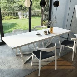 Staunton And Henry Furniture Otto Solid Wood And Metal Dining Table