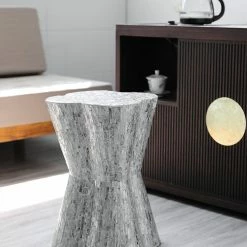 Staunton And Henry Furniture Clover Leaf Mother Of Pearl Inlay Side Table