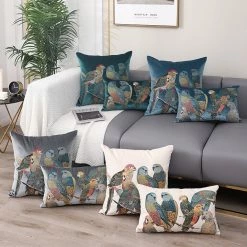 Staunton And Henry Home Accessories Parrot Embroidered Throw Cushion