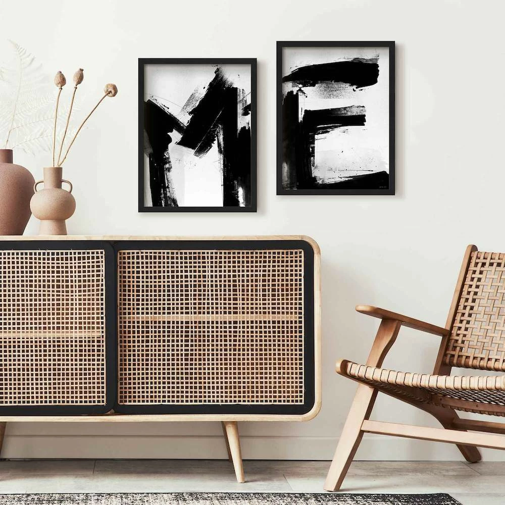 Staunton And Henry Black And White Alphabet Wall Art With Frame