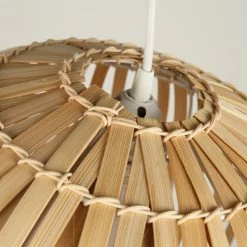 Staunton And Henry Round Japanese Bamboo Ceiling Light Lighting